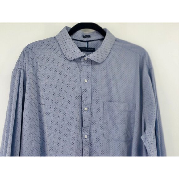 Tommy Hilfiger Blue with dots Regular Fit Button Up Size 2XL - Picture 6 of 11